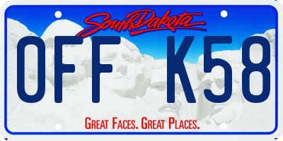 SD license plate 0FFK58