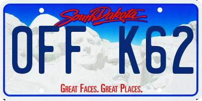 SD license plate 0FFK62
