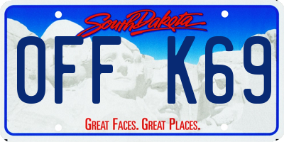 SD license plate 0FFK69