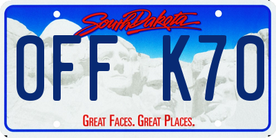 SD license plate 0FFK70