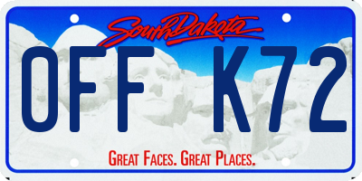 SD license plate 0FFK72