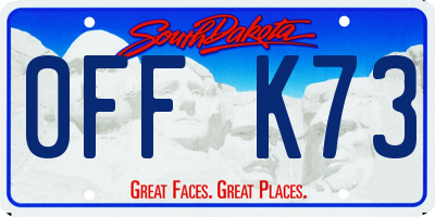 SD license plate 0FFK73