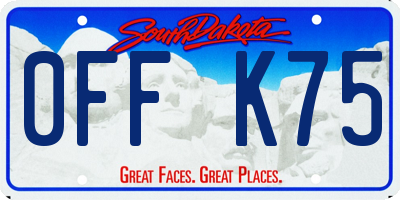 SD license plate 0FFK75