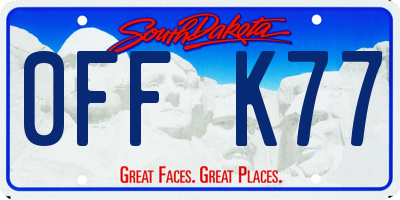 SD license plate 0FFK77