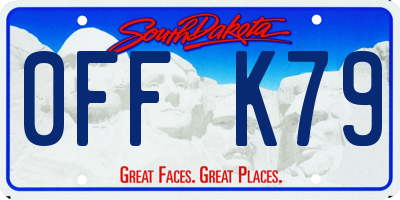SD license plate 0FFK79