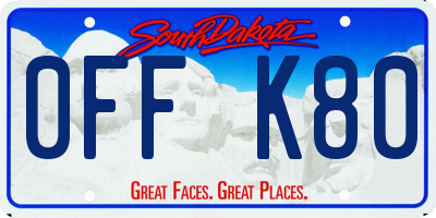 SD license plate 0FFK80