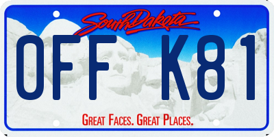 SD license plate 0FFK81