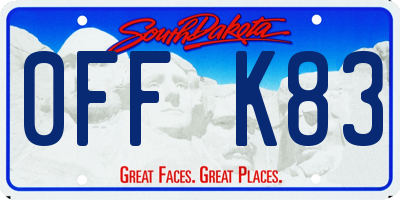 SD license plate 0FFK83