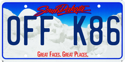 SD license plate 0FFK86