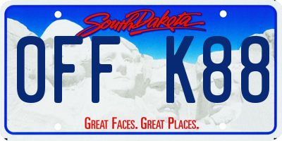 SD license plate 0FFK88