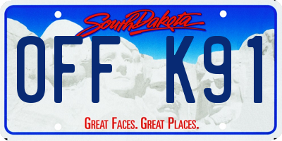 SD license plate 0FFK91