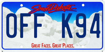 SD license plate 0FFK94