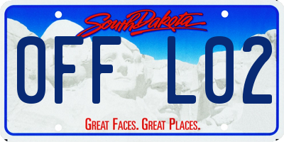 SD license plate 0FFL02