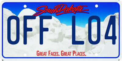 SD license plate 0FFL04