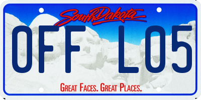SD license plate 0FFL05