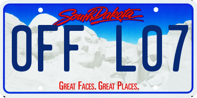 SD license plate 0FFL07