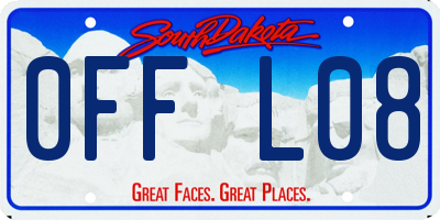 SD license plate 0FFL08