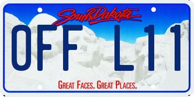 SD license plate 0FFL11