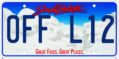 SD license plate 0FFL12