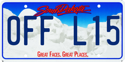 SD license plate 0FFL15