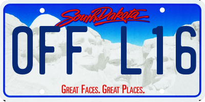 SD license plate 0FFL16