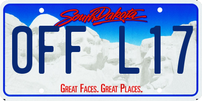 SD license plate 0FFL17