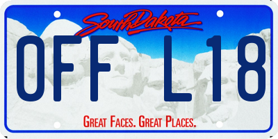 SD license plate 0FFL18
