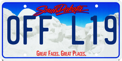SD license plate 0FFL19