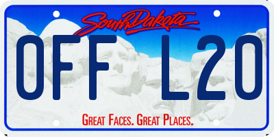 SD license plate 0FFL20