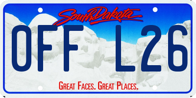 SD license plate 0FFL26