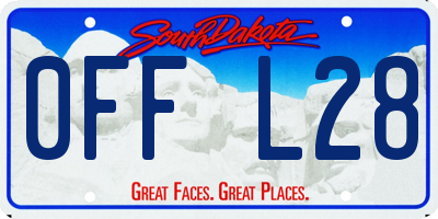 SD license plate 0FFL28