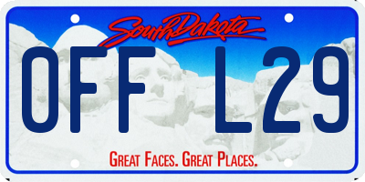 SD license plate 0FFL29