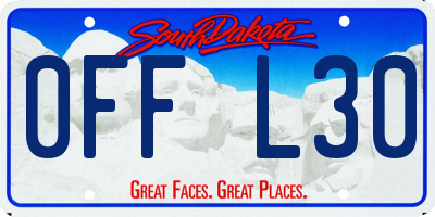 SD license plate 0FFL30