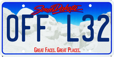 SD license plate 0FFL32