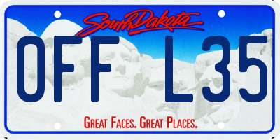 SD license plate 0FFL35
