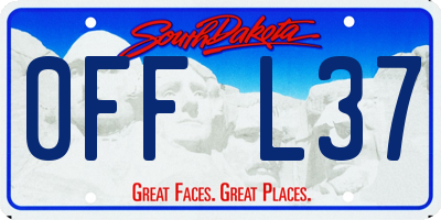SD license plate 0FFL37