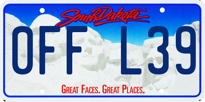 SD license plate 0FFL39
