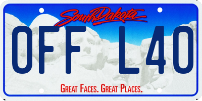 SD license plate 0FFL40