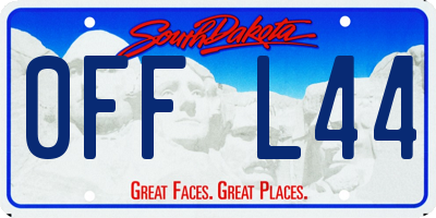 SD license plate 0FFL44