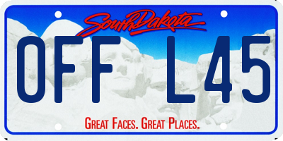 SD license plate 0FFL45