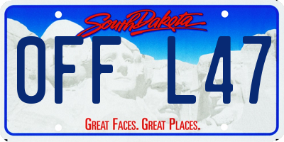 SD license plate 0FFL47