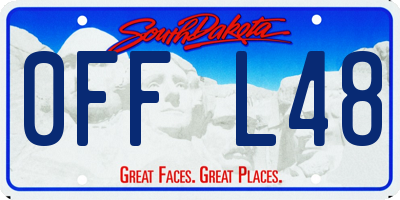 SD license plate 0FFL48