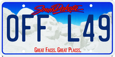 SD license plate 0FFL49