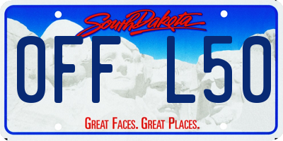 SD license plate 0FFL50