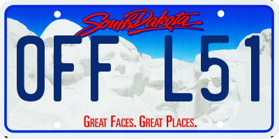 SD license plate 0FFL51