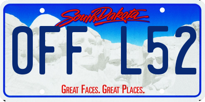 SD license plate 0FFL52