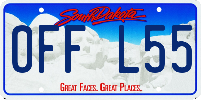 SD license plate 0FFL55