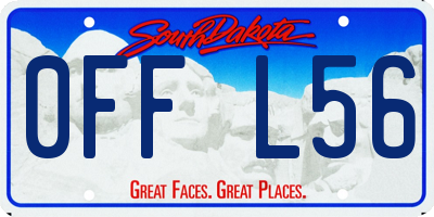 SD license plate 0FFL56