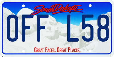 SD license plate 0FFL58