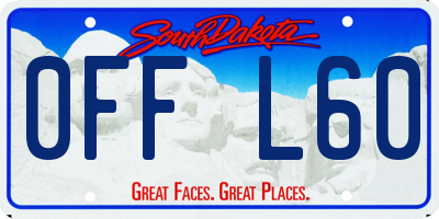 SD license plate 0FFL60